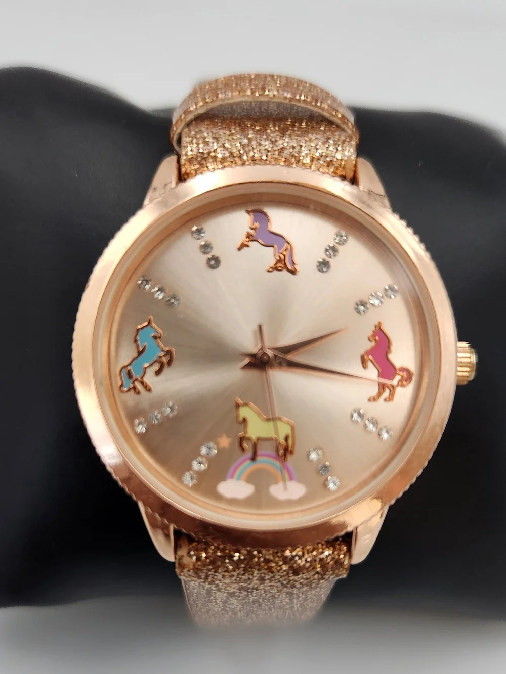 Rose Gold Tone Unicorn Dial Girl’s Fashion Watch